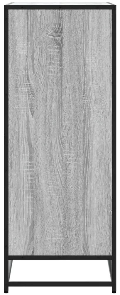 szürke sonoma szerelt fa és fém cipőszekrény 75 x 38 x 97,5 cm
