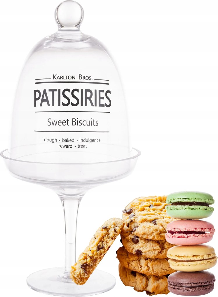 Üveg Tároló Edény Tetővel Süteményes Tál Cukorka Élelmiszer Bonboniere