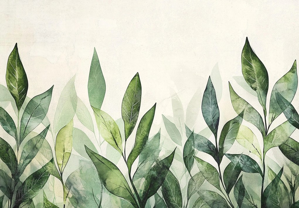 Fotótapéta Levelek A Flizelinen A Hálószoba Nappalijába fotótapéta a falra