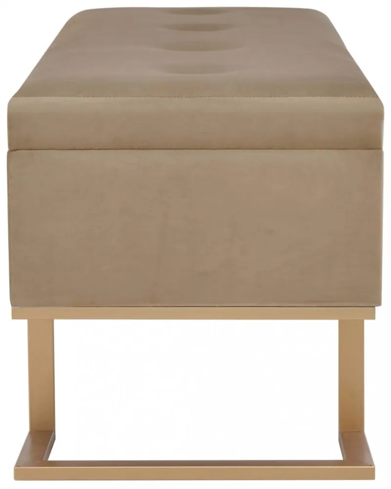 bézs bársonypad tárolórekesszel 105 cm