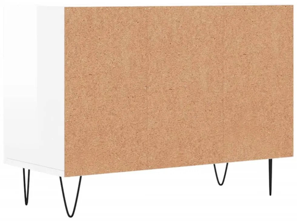 fehér magasfényű szerelt fa TV-szekrény 69,5x30x50 cm