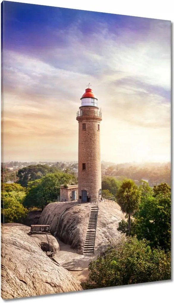 Vászonkép 80x120 Mahabalipuram világítótorony
