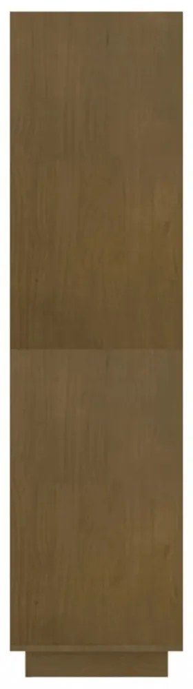 mézbarna tömör fenyőfa könyvszekrény/térelválasztó 80x35x135cm