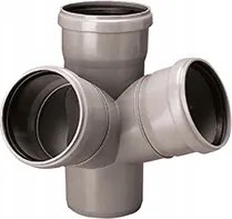 Pvc-ht egysíkú csaptelep 110x110x110/67 szaniter, lefolyóhoz