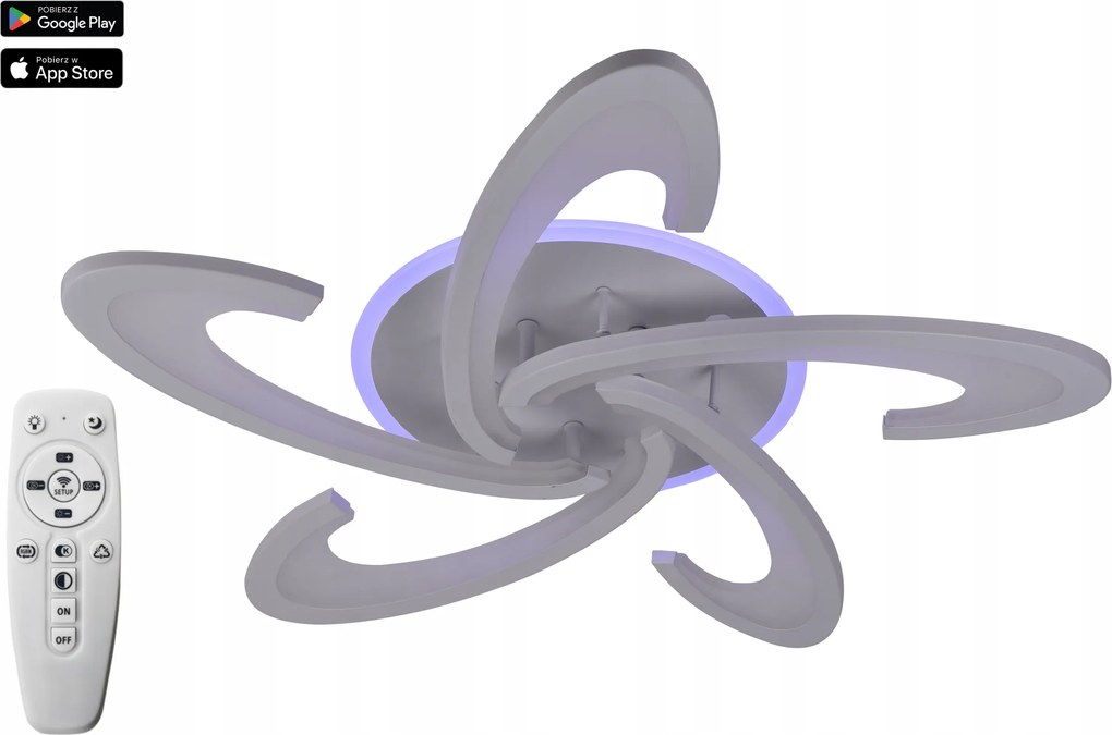 Mennyezeti lámpa Rgb Modern Plafon Led csillár Fehér Távirányító