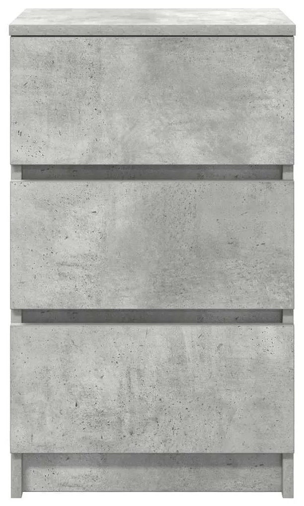 betonszürke éjjeliszekrény 3 fiókos 39x35x65 cm