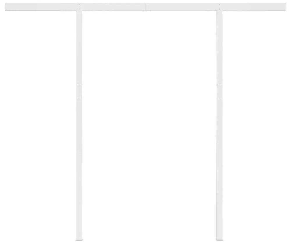 krémszínű kézzel kihúzható LED-es napellenző 3,5 x 2,5 m