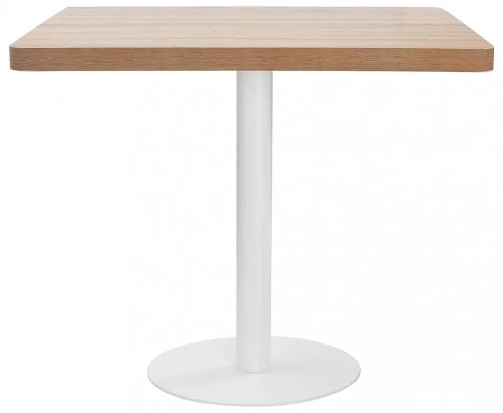 világosbarna MDF bisztróasztal 80 x 80 cm