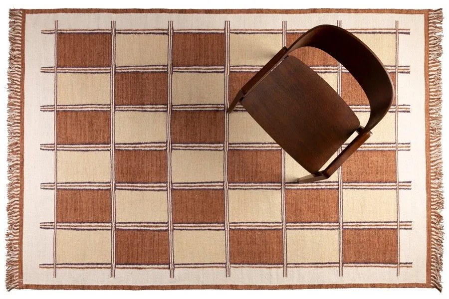 Terrakotta színű pamut szőnyeg 160x230 cm Gambit – Dutchbone