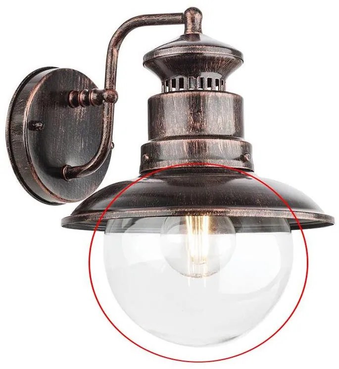 Redo A9046 - Csere lámpabúra fali lámpához és csillárhoz SCOTT átlátszó