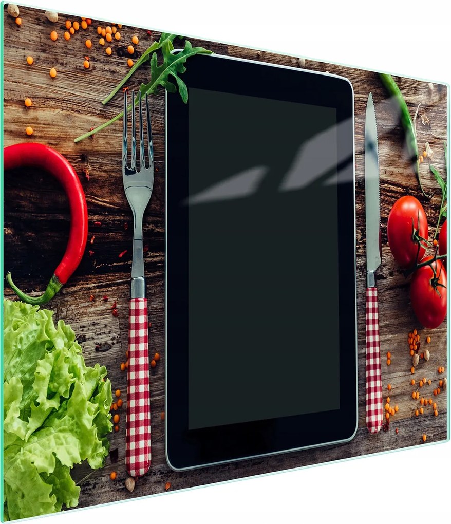 Üveg Vágódeszka 52x30 Konyha Edzett Üveg