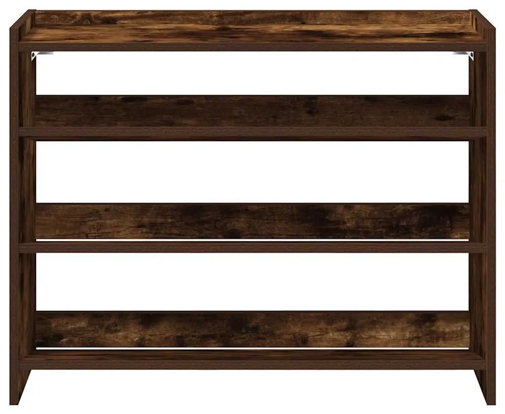 füstös tölgy színű szerelt fa cipőtartó 80x25x62 cm