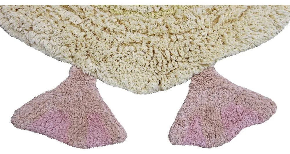 Sárga mosható kézi szövésű pamut gyerek szőnyeg 95x120 cm Ducky – Lorena Canals