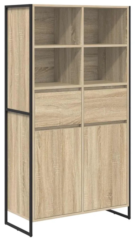 Széf fiókkal 2 pcs Sonoma 81 x 36 x 150.5 cm Faanyag