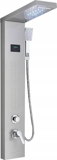 Zuhanypanel Hidromasszázs Vízesés Inox Led