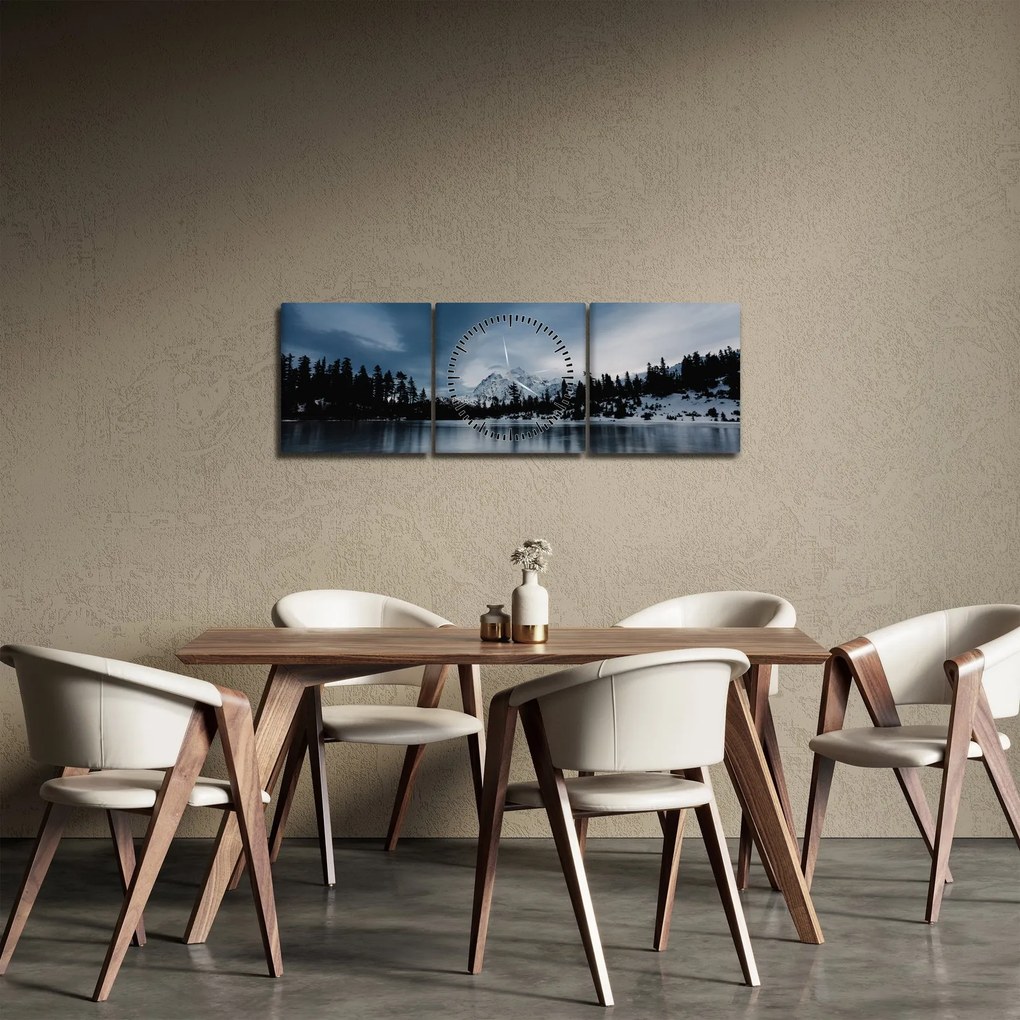 Kép - A befagyott tón (órával) (90x30 cm)