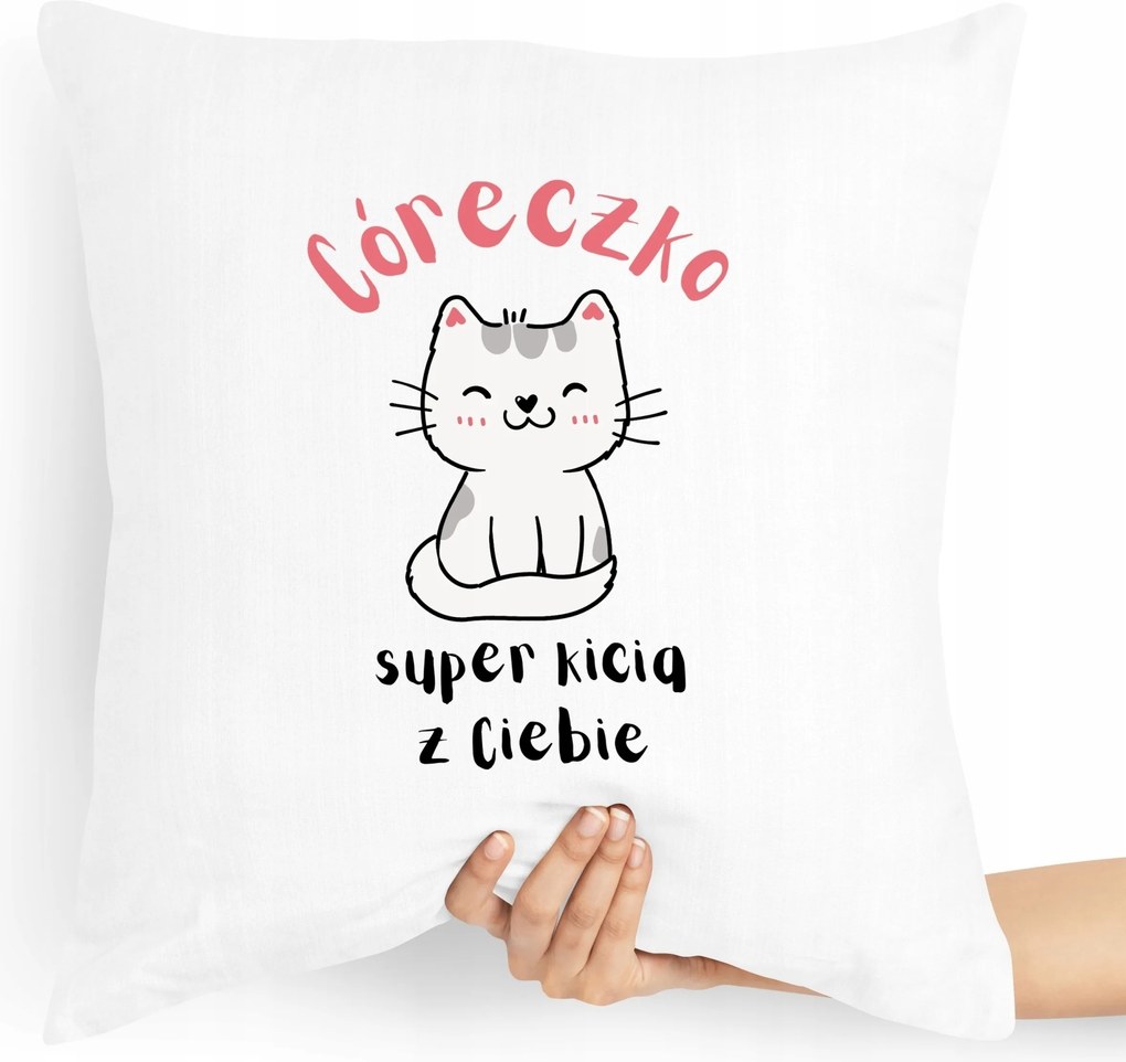 Ajándék Párna Lányodnak Szuper Cica Vagy, fényképes nyomattal