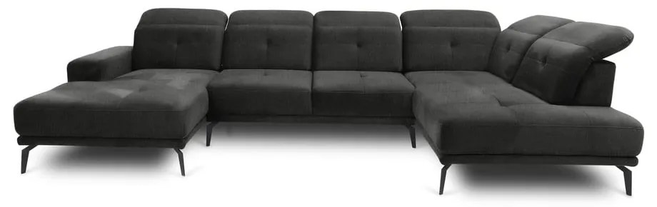 Szürke sarokkanapé (jobb oldali-U alakú) Bretan – ELTAP