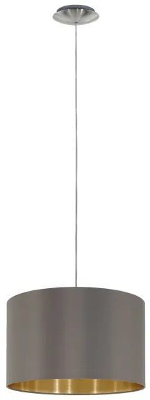 Eglo 55269 - Csillár zsinóron MASERLO 1xE27/60W/230V barna