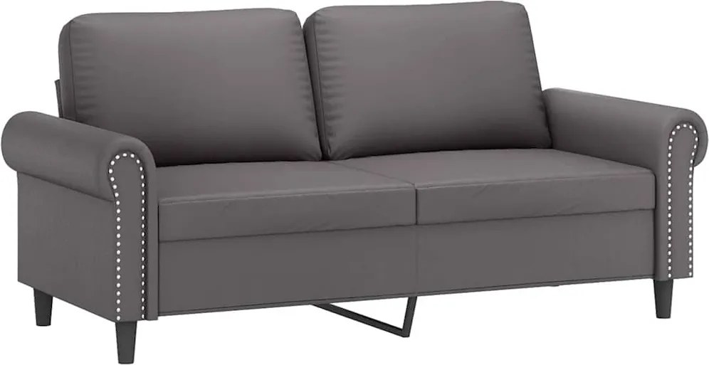 vidaXL 2 személyes szürke műbőr kanapé 140 cm