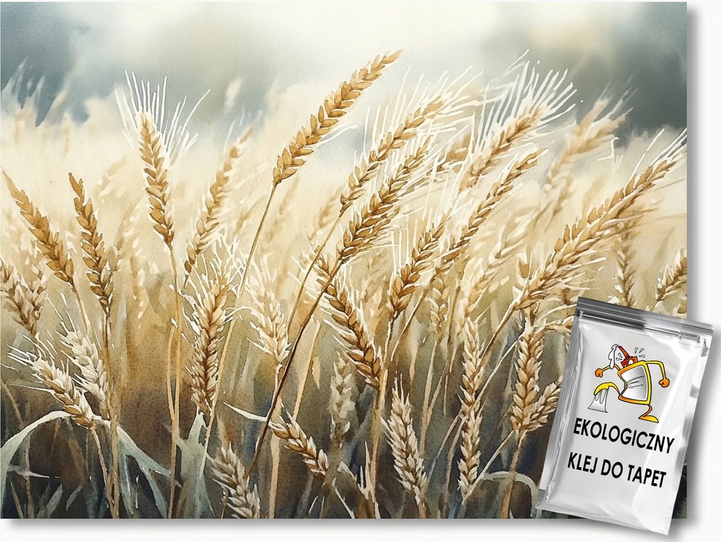 Fotótapéta Flizelina Természet Falu Mező Aratás Szerep Gabona Kalászok 350x250 ragasztó