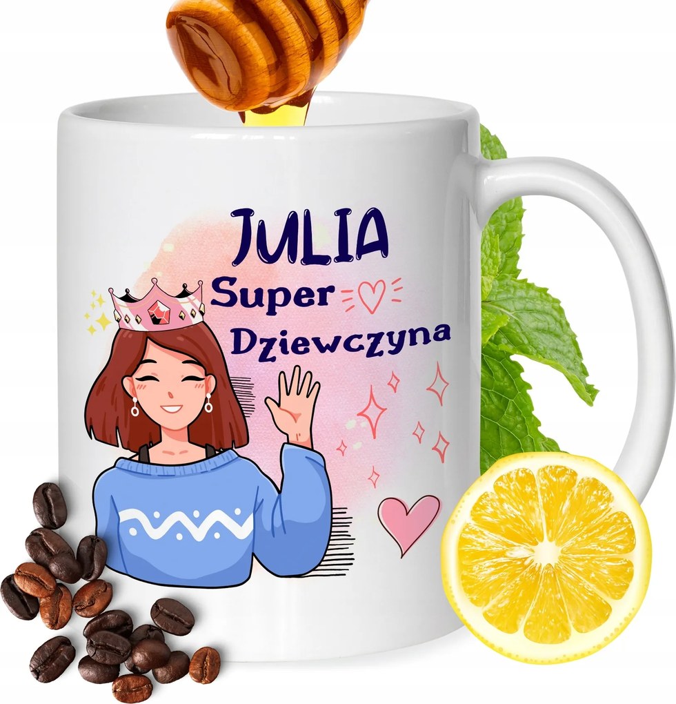 Bögre Júlia Barátnő Feleség Barátnő Ajándék Nyomtatott Fehér 330ml