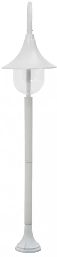 fehér alumínium kerti állólámpa, E27, 120 cm