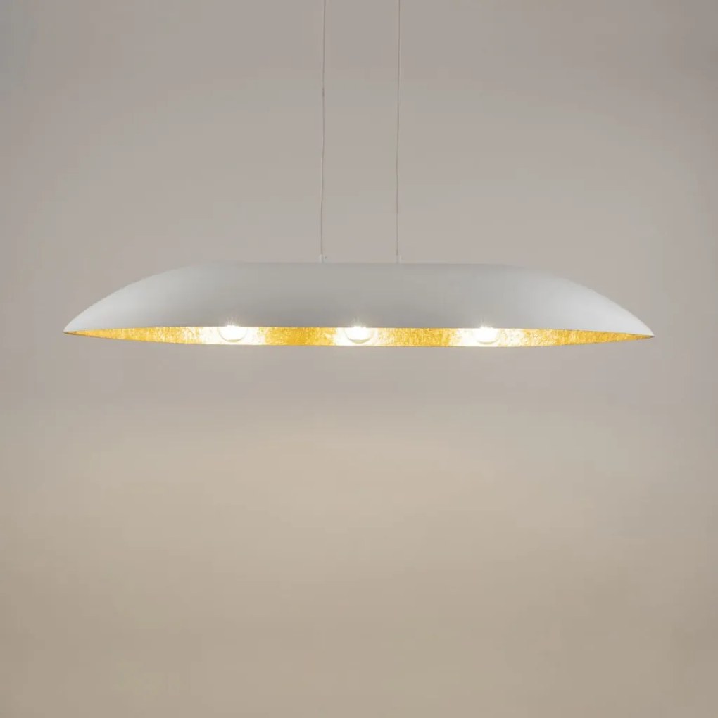 SIGMA LIGHTING 40636 GONDOLA Modern Függesztett Lámpa Fehér, Arany E27 IP20