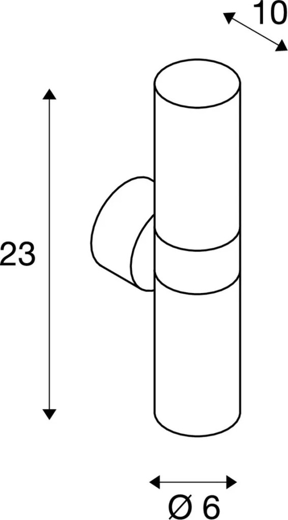 SLV 228776 ASTINA Modern Kültéri Fali Lámpa Alumínium GU10 IP44