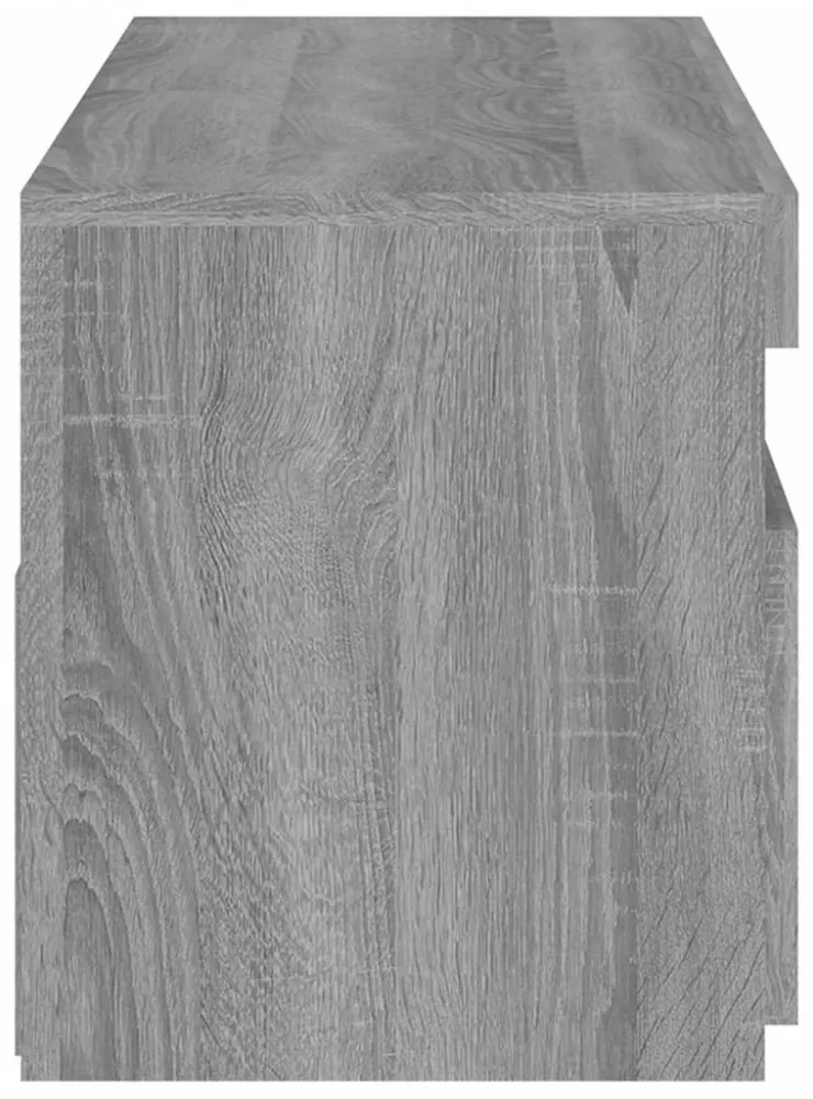 2 db szürke sonoma színű TV-szekrény LED-ekkel 60 x 35 x 40 cm