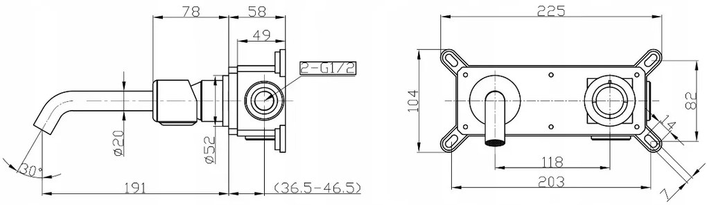 Laveo Pretto, rejtett mosdócsap + BOX beépítési rendszer, króm, LAV-BAO_022P