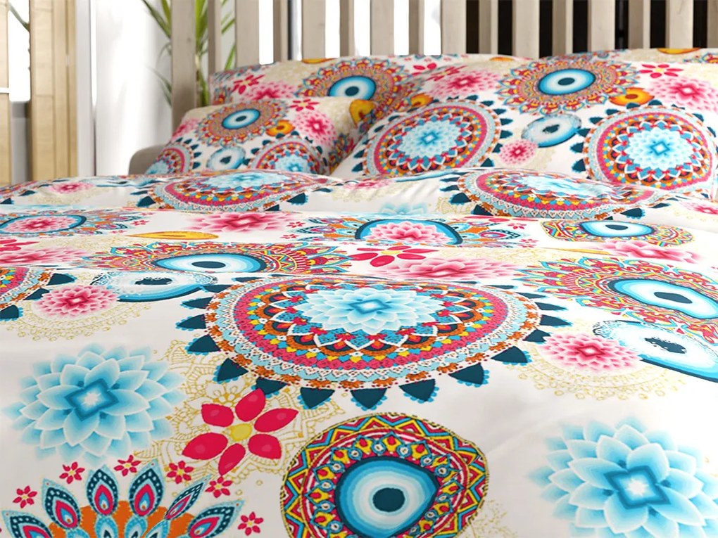 Mikroszálas ágyneműhuzat GEOMANDALA színes kivitel Ágyneműhuzat mérete: 2 db 70 x 90 cm | 200 x 220 cm