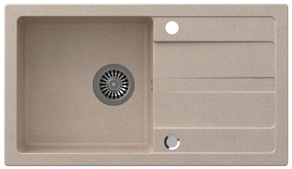 Sapho - Konyhai mosogató 77x44 cm gránit/bézs