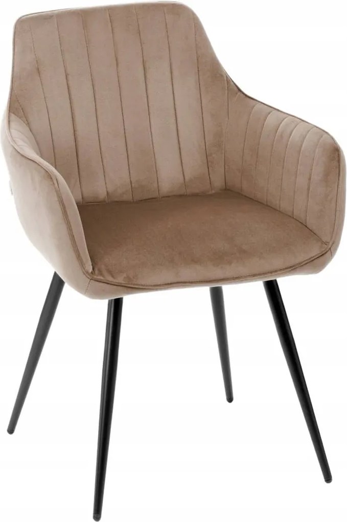 Andre kárpitozott étkezőszék velúr bézs 56x61x86 cm Homla