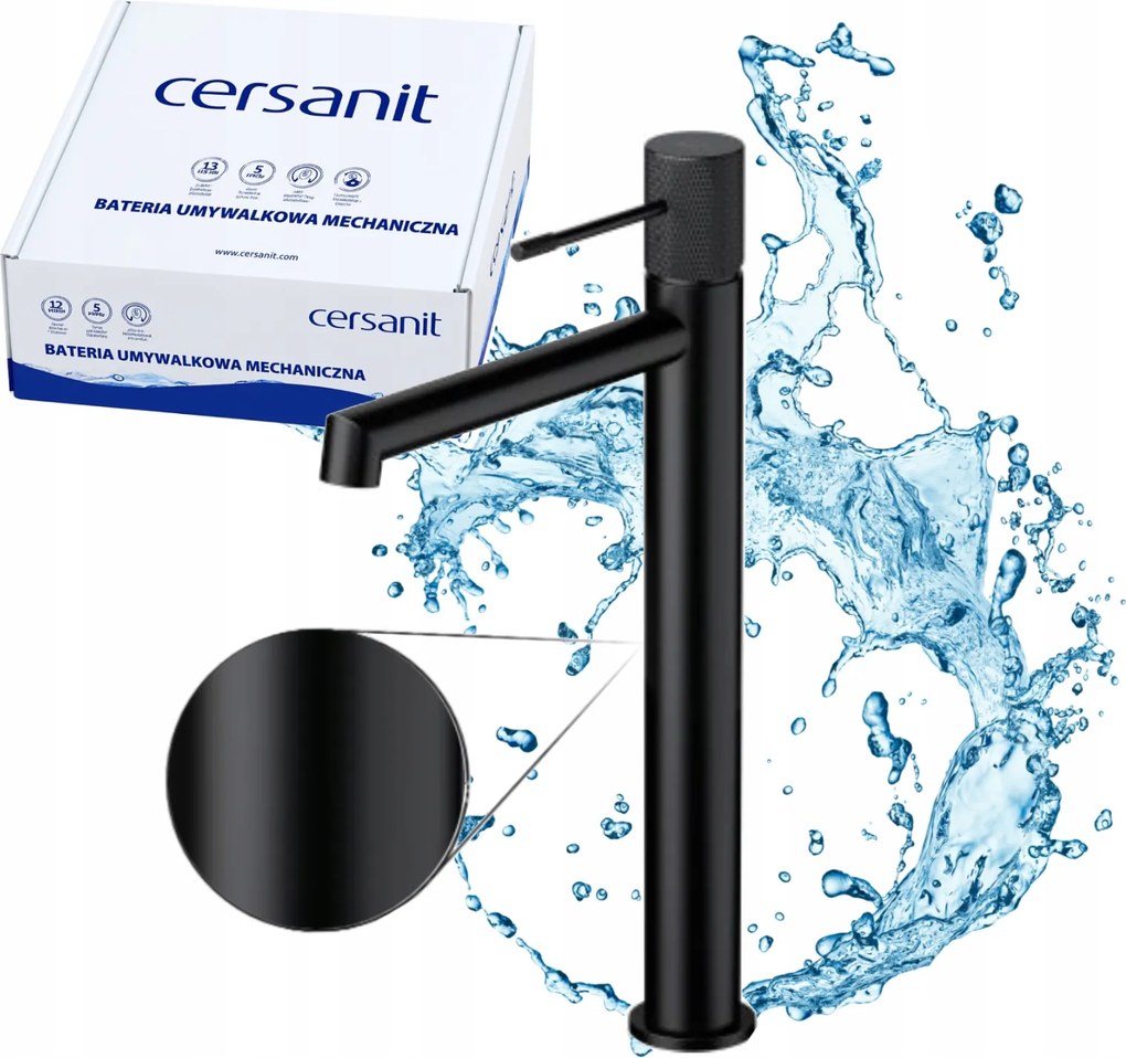 Zen fekete Cersanit mosdócsaptelep Water Save technológiával