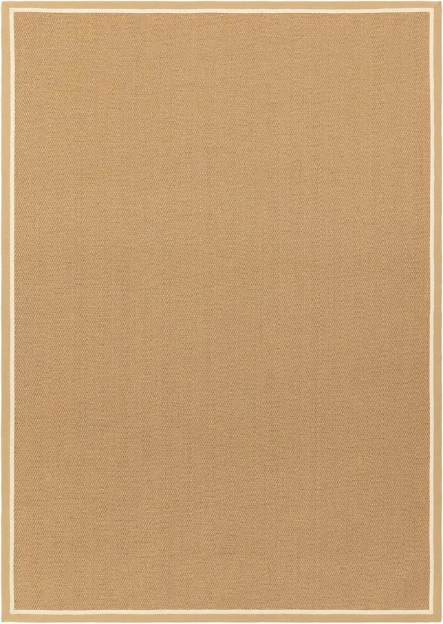 Natúr színű kétoldalas-kézi szövésű juta szőnyeg 240x340 cm Bordo Herringbone Linen – Asiatic Carpets