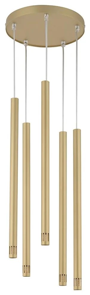 Csillár zsinóron STALACTITE LASER 5xG9/2,5W/230V arany