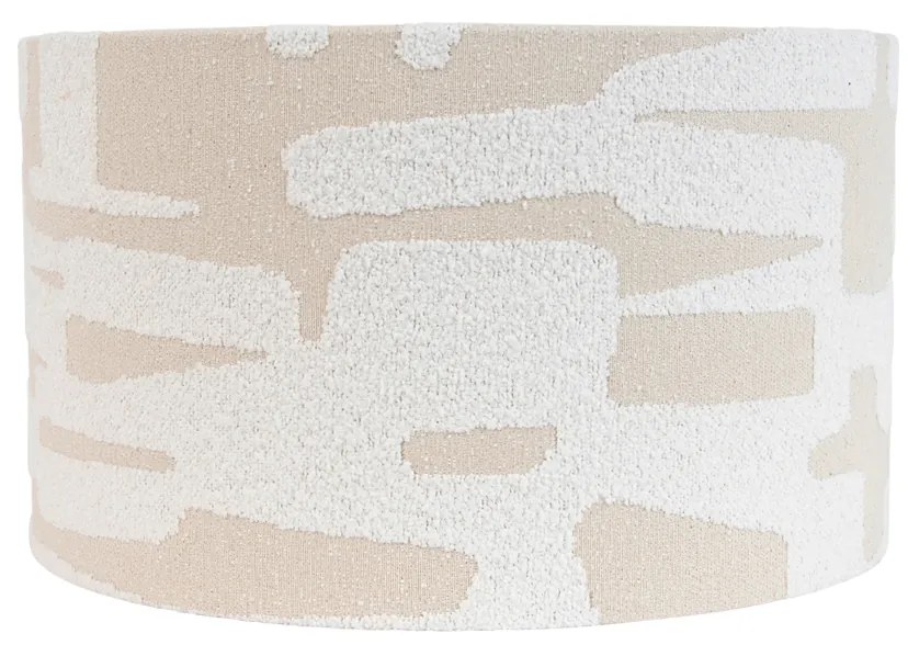 Szövet lámpaernyő fehér bézs csíkos 35/35/20