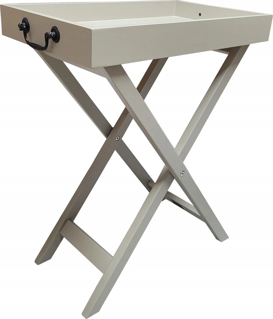 Fa asztal tálcával 70 cm