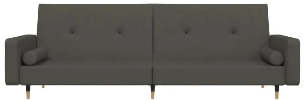 kétszemélyes sötétzöld bársony kanapéágy két párnával