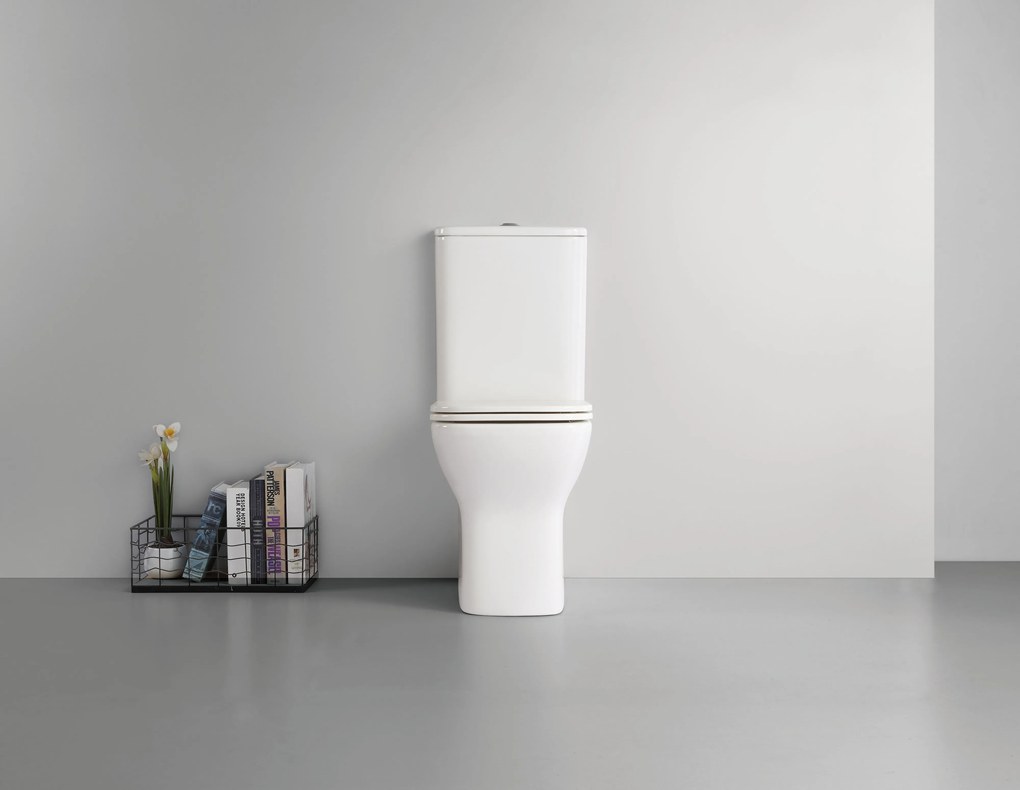 CERANO - WC kombi Hugo, keret nélküli + UF ülés - fényes fehér, CER-CER-538759