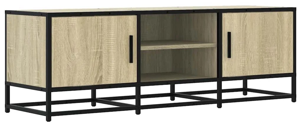 sonoma tölgy színű szerelt fa és fém TV-szekrény 120x35x41 cm