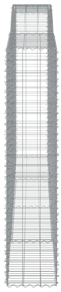 8 db íves horganyzott vas gabion kosár 400x50x220/240 cm