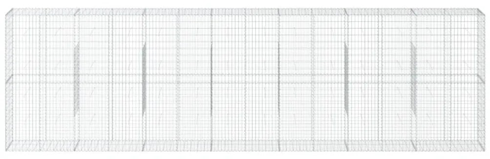 horganyzott vas gabion kosár fedéllel 700 x 50 x 200 cm
