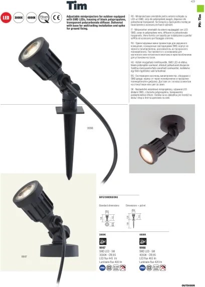 Redo 9998 - LED Kültéri lámpa TIM LED/5W/230V IP65