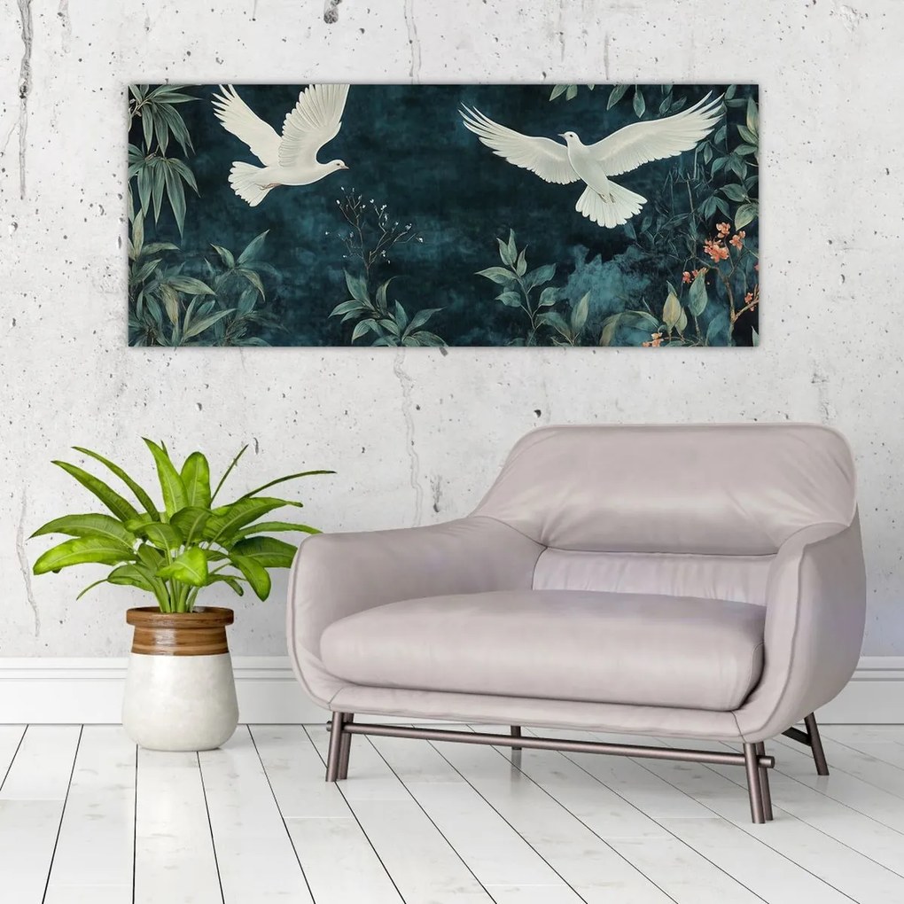 Kép - Két galamb (120x50 cm)