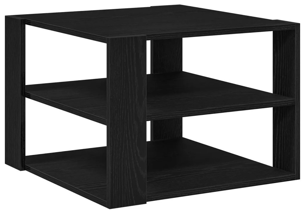 Fekete tölgy Dohányzóasztal 59,5x59,5x40 cm Műszaki fa