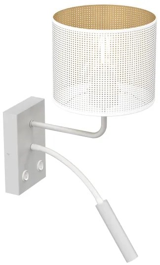 Fali lámpa LOFT SHADE 1xE27/60W+1xG9/8W/230V fehér/arany