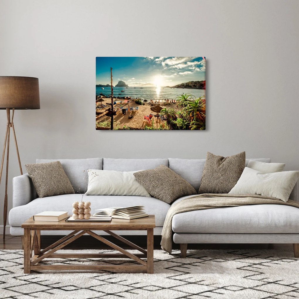Kép - Strand emberekkel (90x60 cm)