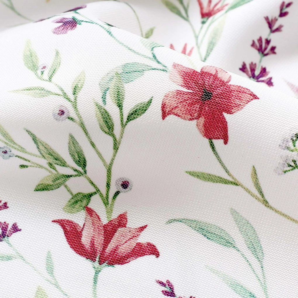 Goldea kör alakú teflonos terítő - színes tavaszi virágok Ø 100 cm